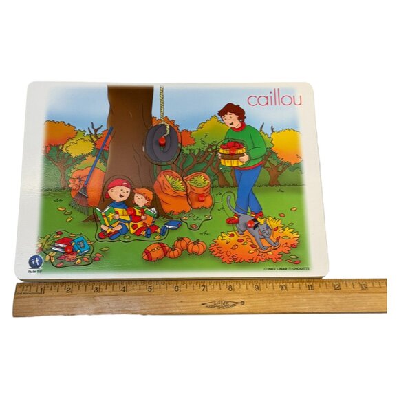 Irwin Caillou Puzzles Lot 4 Fall Winter Kitchen Park Wood Knobs Vintage 2002 - Picture 10 of 14